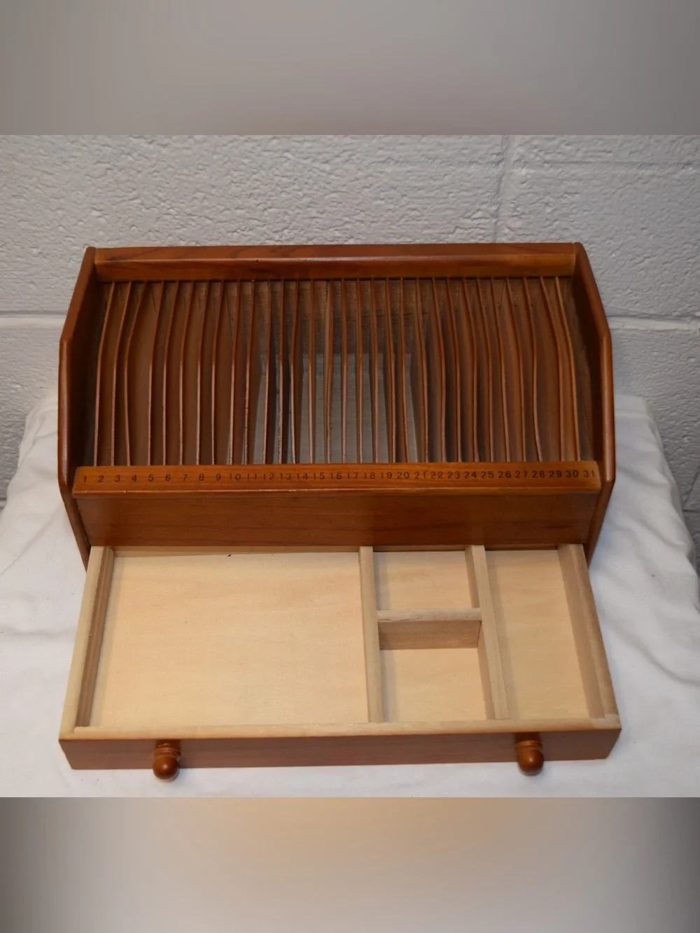 Wooden mail Organizer in Brown - Classic Home Storage